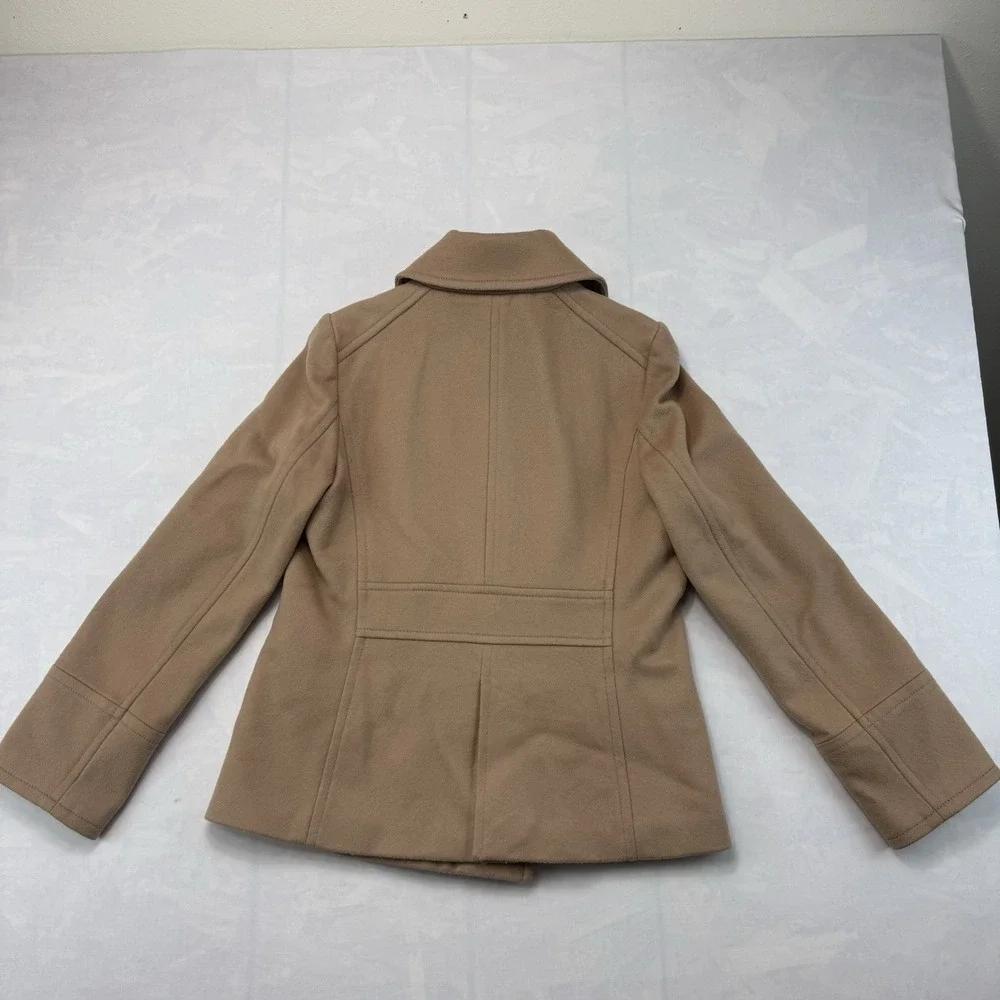 J Crew Peacoat Wool Nello Gori Thinsulate Jacket Womens 6 Tan - Picture 7 of 7